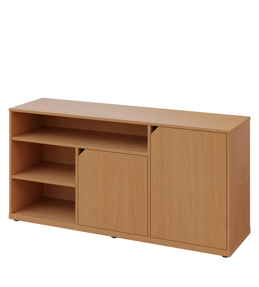 KU2-15DN3 P skříňka nízká 2-dveřová, nika, 740x1522x400, provedení pravé, buk Royal